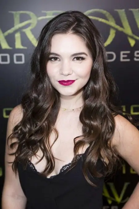 Madison McLaughlin on the red carpet for Celebration Of 100th Episode Of CWs 'Arrow'.