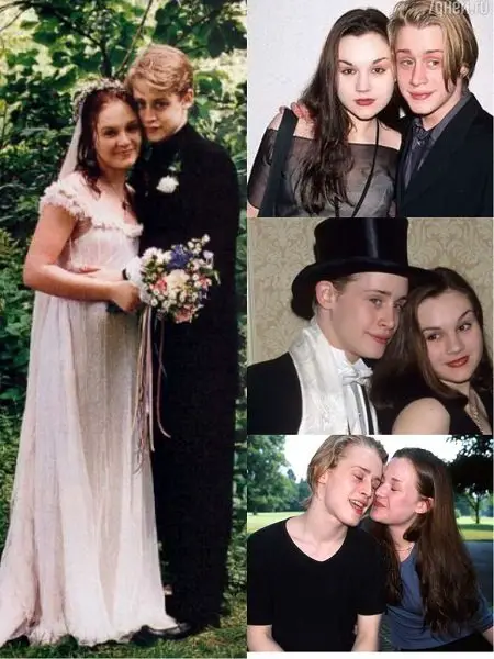 Rachel Miner and Macaulay Culkin Wedding Photos and moment when they were dating as boyfriend girlfriend. Four photos.