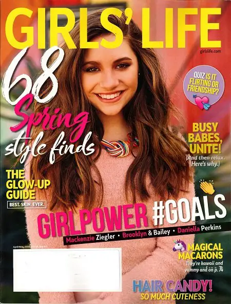 Mackenzie Ziegler on the cover of 'Girls' Life Magazine'.