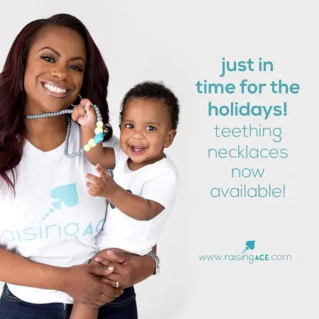 Kandi Burruss with son Ace in the promotional picture for his own Lifestyle brand.