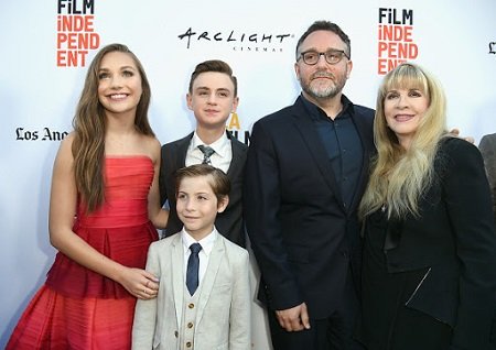 (L-R) Actor Maddie Ziegler, actor Jacob Tremblay (foreground), actor Jaeden Lieberher, director Colin Trevorrow and singer-songwriter Stevie Nicks attend the opening night premiere of Focus Features' "The Book of Henry" during the 2017 Los Angeles Film Festival at Arclight Cinemas Culver City on June 14, 2017 in Culver City, California.