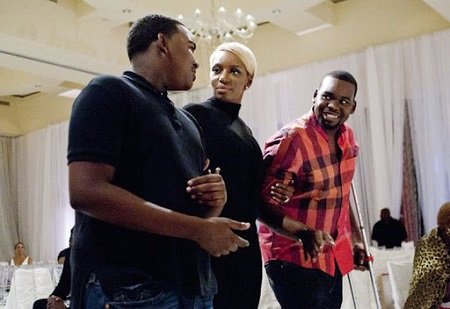 NeNe Leakes and her two sons Bryson and Brentt.