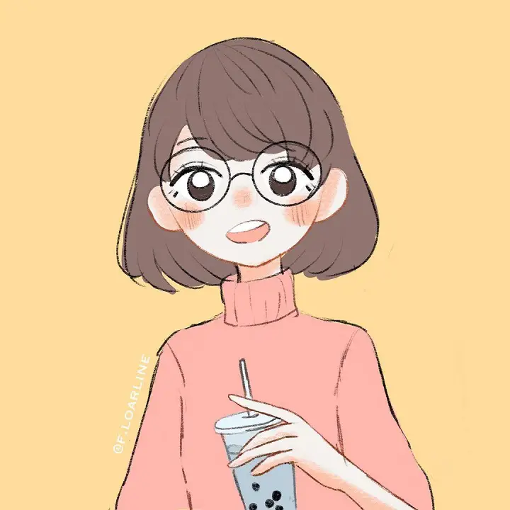 Faline San's first Instagram post on her Art page. An animated version of her she did herself.