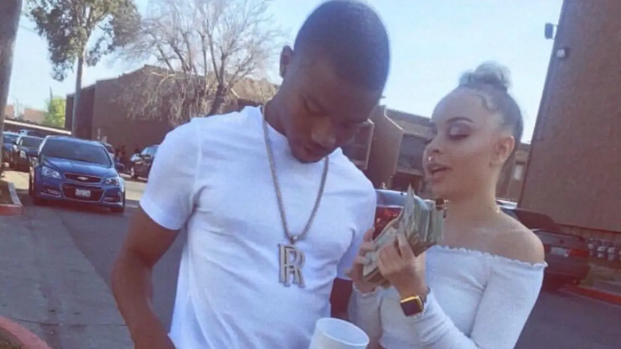 Roddy Ricch with his girlfriend, Allie Kay.