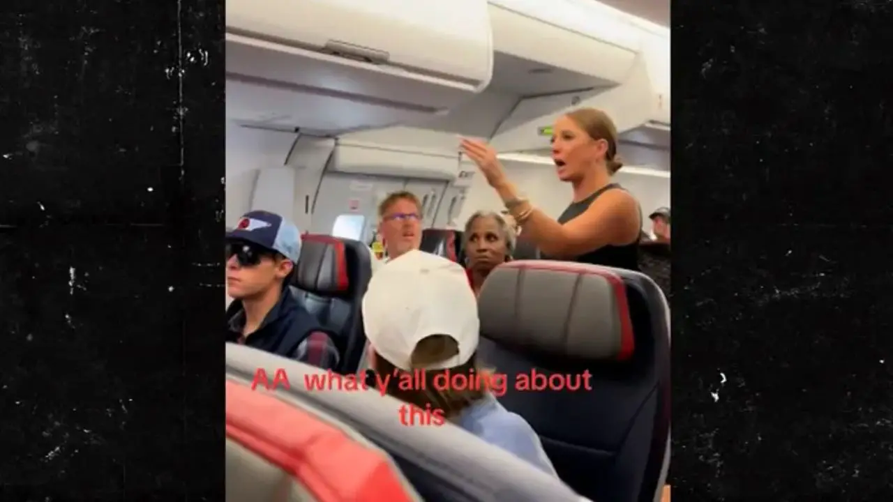 This lady claimed that one of the people on the plane was 'not real.' celebsfortune.com