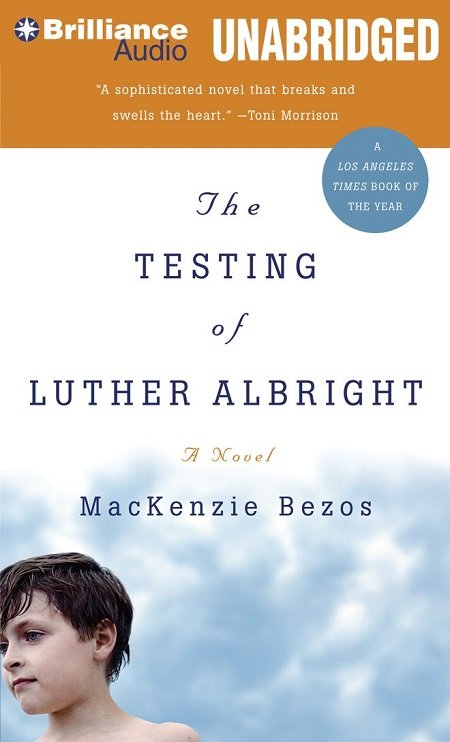 The cover of 'The Testing of Luther Albright' with a boy's head on the cover.