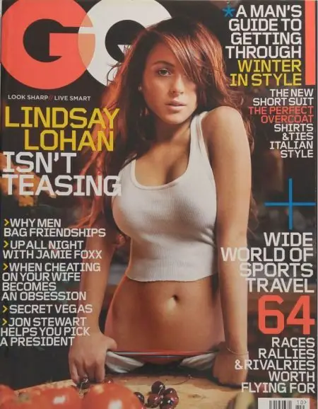 Lindsay Lohan on the cover of GQ Style Magazine in 2004. She had $30 million net worth back then.