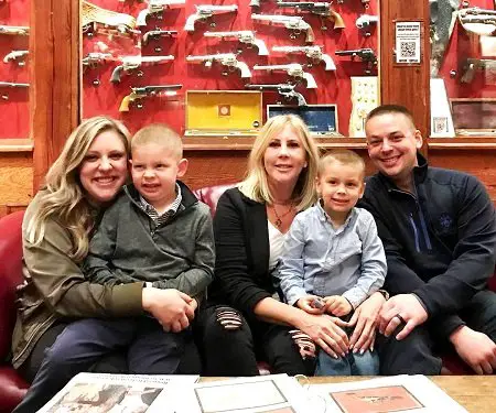Vicki Gunvalson with her daughter, son-in-law and her two grandsons.