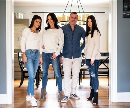 Charli D'Amelio, right, with (from left) her sister, Dixie, and her parents, Heidi and Marc.