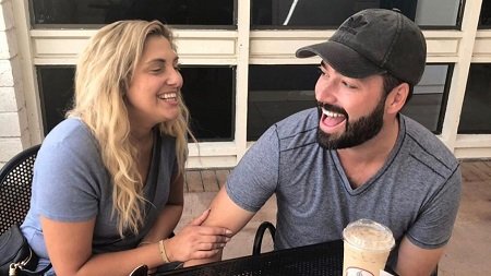 Gina Kirschenheiter laughing hard with her new boyfriend Travis Mullen.