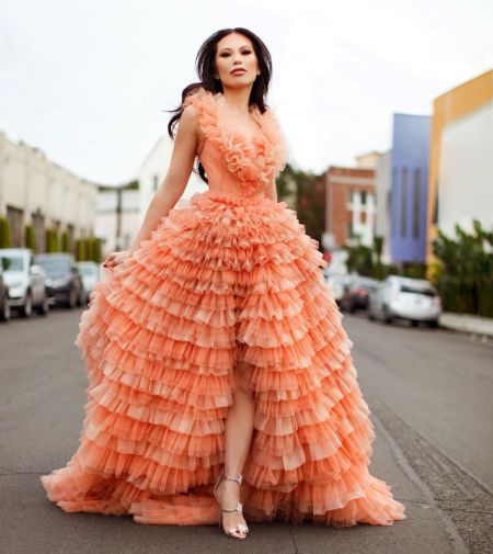 Christine Chiu Always Wears Unique & One-Piece Dress