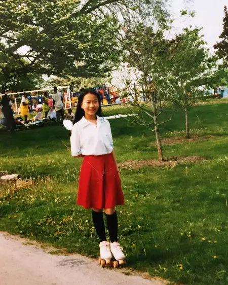 Kelly Mi Li's childhood photo as a 10-year-old.
