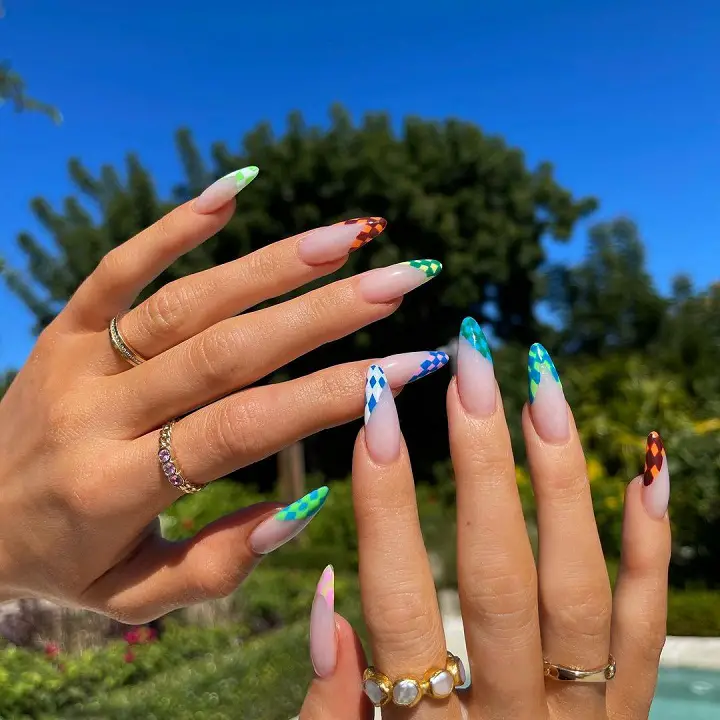 Kylie Jenner showcasing only her fingernails.