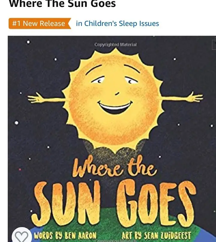 Snapshot of the 'Where the Sun Goes' book cover written by Ben Aaron.