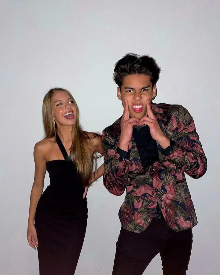 Lexi Rivera (left) and Andrew Davila (right) with silly poses.