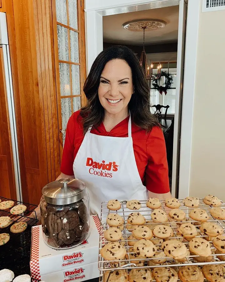 Adina Miccio presenting her baked cookies as well as jarred.