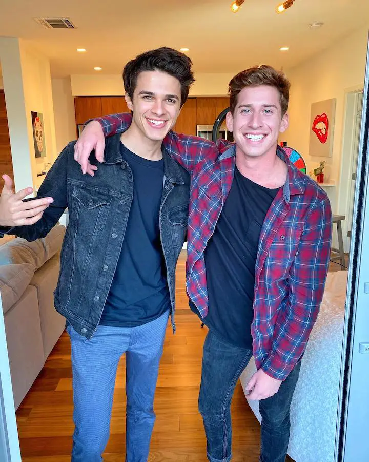 Mason Fulp (right) with his old friend Brent Rivera (left).