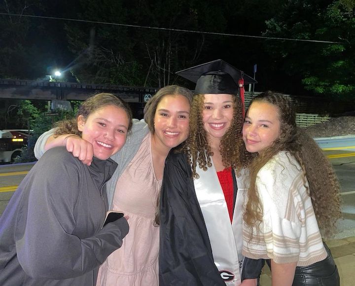 (L-R) The Haschak Sisters, Sierra Haschak, Gracie Haschak, Madison Haschak in graduation gown, and Olivia Haschak.