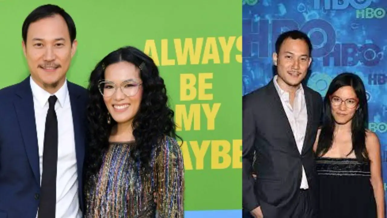 Ali Wong with her ex-husband Justin Hankuta.