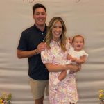Annie Sabo with her husband, Kevin Roy, and daughter, Mia.