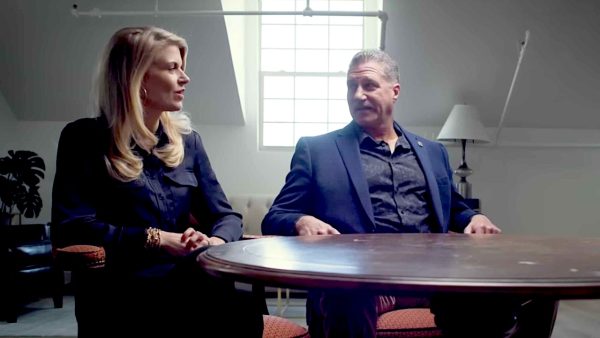 Liz Collin with her husband Bob Kroll.