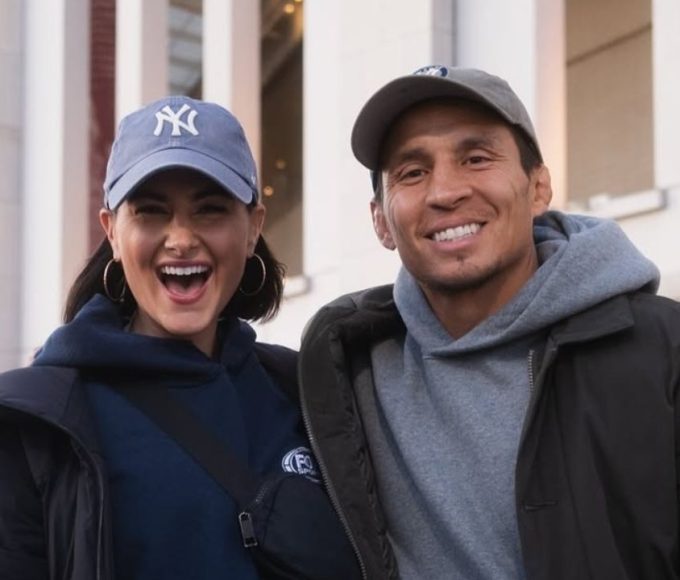 Megan Olivi with her husband, Joseph Benavidez.