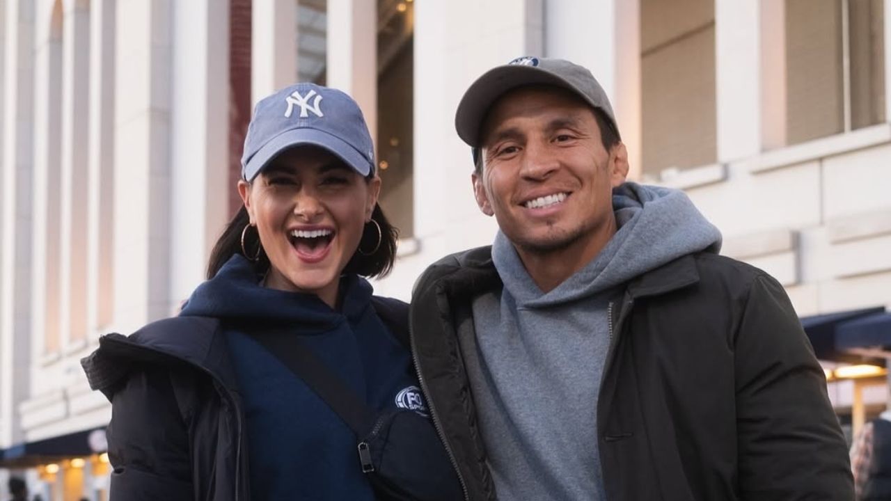 Megan Olivi with her husband, Joseph Benavidez.
