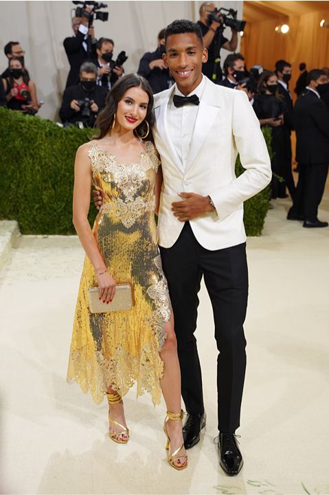 Félix Auger-Aliassime with his wife, Nina Ghaibi.