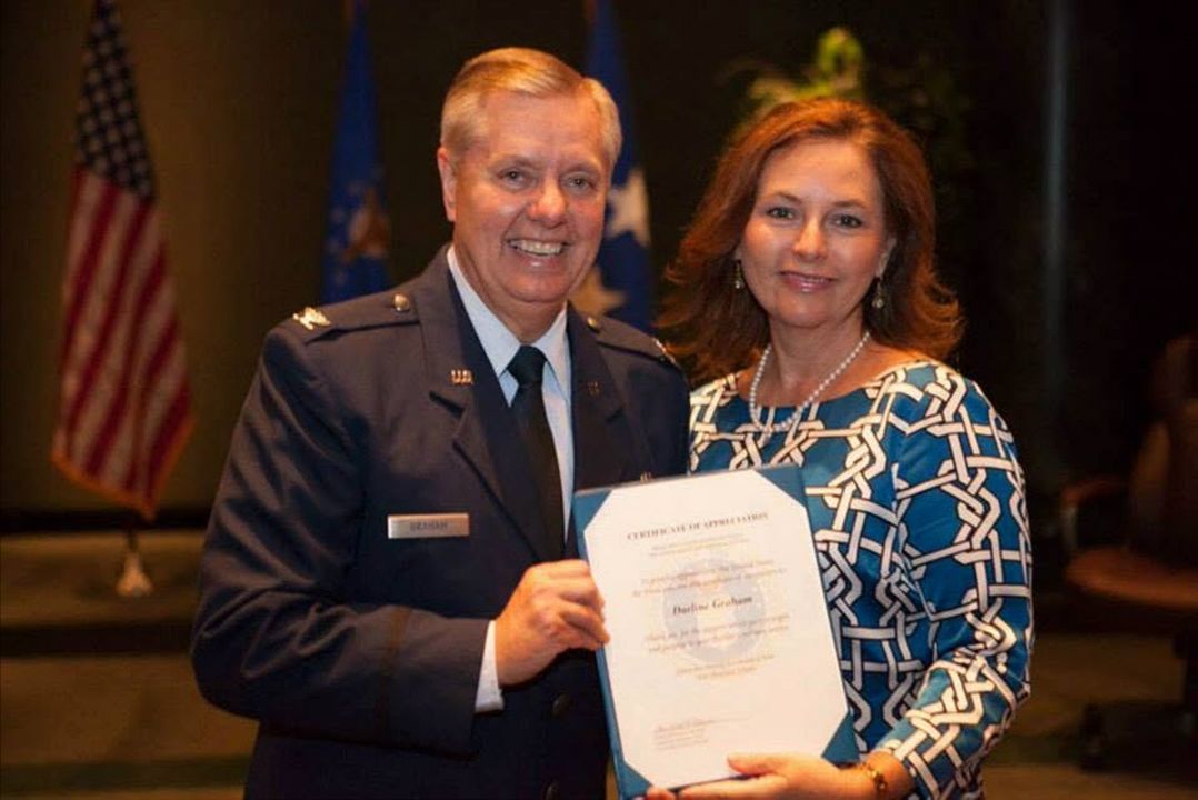 Lindsey Graham with his sister, Darline Nordone.
