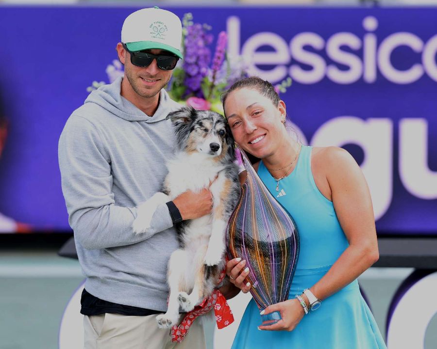 Jessica Pegula with her husband, Taylor Gahagen.